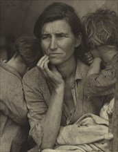 Human Erosion in California, Migrant Mother, Dorothea Lange, American, 1895 - 1965, United States; March 1936; Gelatin silver