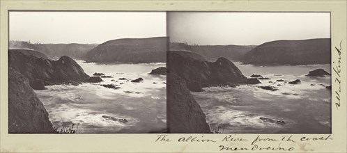 The Albion River from the Coast, Mendocino; Carleton Watkins, American, 1829 - 1916, Mendocino, California, United States; 1863