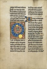 Diagram Showing the Orbits of the Sun and the Moon; Thérouanne ?, France, formerly Flanders, fourth quarter of 13th century