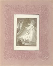 Sister's Dream; Henry Corbould, Samuel Davenport, British, England; 1843 - 1845; Engraving, in brown ink, 9.7 x 6.9 cm