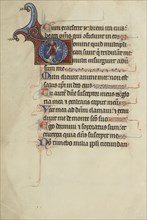 Initial D: Absalom Hanging from a Tree; Bute Master, Franco-Flemish, active about 1260 - 1290, Northeastern, illuminated