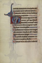 Initial D: David Pointing to God; Bute Master, Franco-Flemish, active about 1260 - 1290, Paris, written, France; illumination