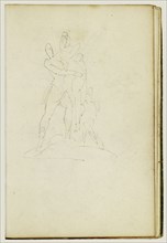 Group of Three Figures; Théodore Géricault, French, 1791 - 1824, 1812 - 1814; Graphite; 15.2 x 10.6 cm