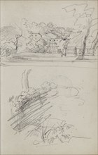 View of a Country House and Foliage; Théodore Géricault, French, 1791 - 1824, 1812 - 1814; Graphite; 15.2 × 10.6 cm
