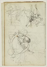 Compositional Studies; Théodore Géricault, French, 1791 - 1824, 1812 - 1814; Graphite; 15.2 x 10.6 cm, 6 x 4 3,16 in