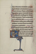 Initial E: Michol Helping David Climb out a Window; Bute Master, Franco-Flemish, active about 1260 - 1290, Northeastern
