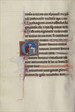 Initial C: A Priest Praying at an Altar; Bute Master, Franco-Flemish, active about 1260 - 1290, Paris, written, France