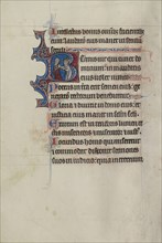 Initial B: A Man Distributing Bread; Bute Master, Franco-Flemish, active about 1260 - 1290, Paris, written, France