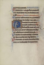 Initial C: A Monk Gesturing to the Ground; Bute Master, Franco-Flemish, active about 1260 - 1290, Northeastern illuminated