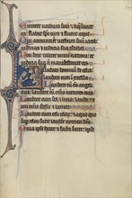 Initial L: A Woman Praying to Christ; Bute Master, Franco-Flemish, active about 1260 - 1290, Northeastern, illuminated, France