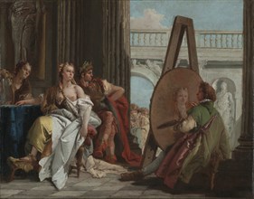Alexander the Great and Campaspe in the Studio of Apelles; Giovanni Battista Tiepolo, Italian, 1696 - 1770, Italy; about 1740