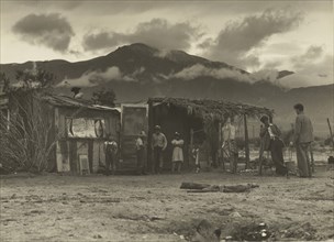 Paul Taylor with Migrant Workers, Imperial Valley, California; Dorothea Lange, American, 1895 - 1965, 1935; Gelatin silver