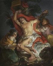 Saint Sebastian Tended by Saint Irene; Vicente López y Portaña, Spanish, 1772 - 1850, 1795 - 1800; Oil on canvas; 78.7 × 64.5