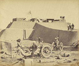 Headquarter's Staff, Pehtang Fort; Felice Beato, 1832 - 1909, Pehtang, China; August 1, 1860; Albumen