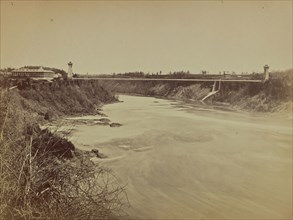 River and Bridge; 1860s; Albumen silver print