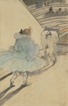 At the Circus: Entering the Ring; Henri de Toulouse-Lautrec, French, 1864 - 1901, France; 1899; Black and colored chalks; 31