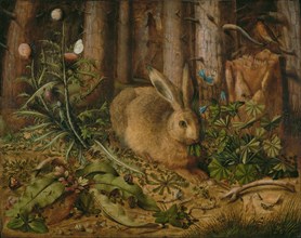 A Hare in the Forest; Hans Hoffmann, German, about 1530 - 1591,1592, about 1585; Oil on panel; 62.2 × 78.4 cm