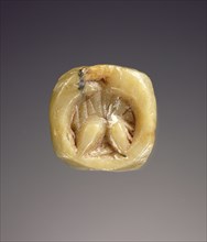 Prism-shaped engraved seal; Crete, Greece; about 1850 B.C. - 1700 B.C; Steatite; 1.2 × 1.3 cm, 1,2 × 1,2 in