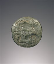 Lentoid engraved seal; Crete, Greece; about 1550 B.C. - 1100 B.C; Serpentine; 2.3 × 0.7 cm, 7,8 × 1,4 in