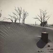 Drifts formed from dust storms; Unknown, possibly Arthur Rothstein, American, 1915 - 1985, United States; 1937; Gelatin silver