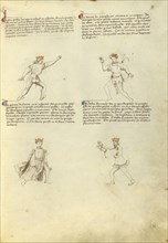 Unarmed Combat; Fiore Furlan dei Liberi da Premariacco, Italian, about 1340,1350 - before 1450, Padua, or, Italy; about 1410
