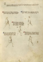 Combat with Dagger; Fiore Furlan dei Liberi da Premariacco, Italian, about 1340,1350 - before 1450, Venice, Italy; about 1410