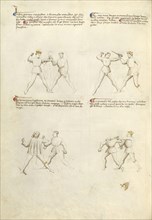 Combat with Dagger; Fiore Furlan dei Liberi da Premariacco, Italian, about 1340,1350 - before 1450, Padua, or, Italy