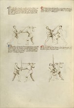 Combat with Sword; Unknown, Fiore Furlan dei Liberi da Premariacco, Italian, about 1340,1350 - before 1450, Padua, Italy