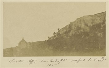 Limestone Cliffs above the Hospital 2000 feet above the sea; John Kirk, Scottish, 1832 - 1922, Renkioi, Turkey; 1855; Albumen