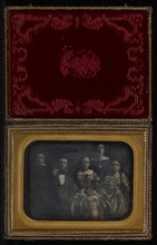 Family Portrait; James P. Ball, American, about 1826 - 1905, about 1855; Daguerreotype, hand-colored; 8.3 x 11.3 cm