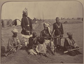 Camp Scene Jellalabad; John Burke, British, active 1860s - 1870s, Afghanistan; 1879; Albumen silver print