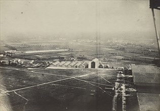Aerial view of airfield; Fédèle Azari, Italian, 1895 - 1930, Italy; 1914 - 1929; Gelatin silver print; 11.3 x 15.9 cm