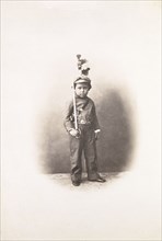 Portrait of a Boy Dressed as a Soldier; Gustave Le Gray, French, 1820 - 1884, about 1858; Albumen silver print