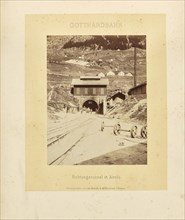 Gotthardbahn Richtungstunnel in Airolo; Adolphe Braun & Cie, French, 1876 - 1889, Dornach, France; about 1875–1882; Albumen