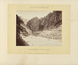 Gotthardbahn Tessinbrücke bei Dazio Grande; Adolphe Braun & Cie, French, 1876 - 1889, Dornach, France; about 1875–1882; Albumen