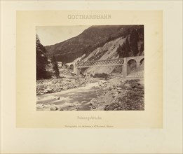 Gotthardbahn Polmengobrücke; Adolphe Braun & Cie, French, 1876 - 1889, Dornach, France; about 1875–1882; Albumen silver print