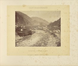 Gotthardbahn Landschaft unterhalb Giornico; Adolphe Braun & Cie, French, 1876 - 1889, Dornach, France; about 1875–1882; Albumen