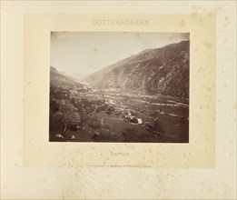 Gotthardbahn Giornico; Adolphe Braun & Cie, French, 1876 - 1889, Dornach, France; about 1875–1882; Albumen silver print