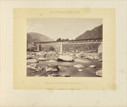Gotthardbahn Untere Tessinbrücke mit Giornico; Adolphe Braun & Cie, French, 1876 - 1889, Dornach, France; about 1875–1882
