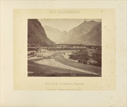 Gotthardbahn Brenno Brücke mit Einblick in's Blegnothal; Adolphe Braun & Cie, French, 1876 - 1889, Dornach, France; about 1875
