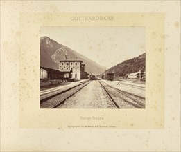 Gotthardbahn Station Biasca; Adolphe Braun & Cie, French, 1876 - 1889, Dornach, France; about 1875–1882; Albumen silver print