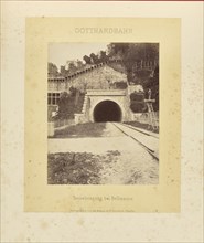 Gotthardbahn Tunneleingang bei Bellinzona; Adolphe Braun & Cie, French, 1876 - 1889, Dornach, France; about 1875–1882; Albumen