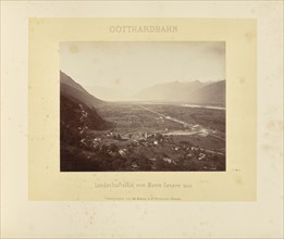 Gotthardbahn Landschaftsbild vom Monte Cenere aus; Adolphe Braun & Cie, French, 1876 - 1889, Dornach, France; about 1875–1882