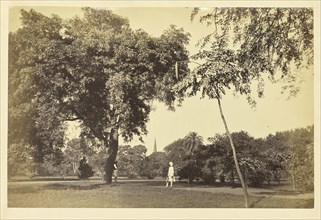 Wingfield Park, with Church Spire in the Background, Lucknow; Lucknow, India; about 1863 - 1887; Albumen silver print