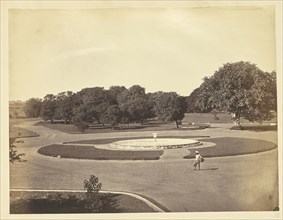Park with a Roundabout, India; India; about 1863 - 1887; Albumen silver print