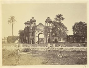 Gateway to the Sikandar Bagh, Lucknow; Lucknow, India; about 1863 - 1887; Albumen silver print