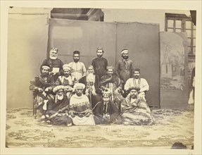 Group Portrait of Men, India; India; about 1863 - 1887; Albumen silver print