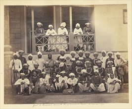 Gen. L. Barrow's Servants, Chief Commissioner's House, Lucknow; Lucknow, India; 1871; Albumen silver print
