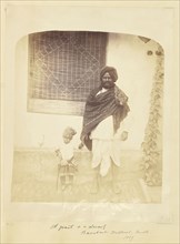 A Giant and a Dwarf, Barabanki District, Oudh; Barabanki, India; 1887; Albumen silver print