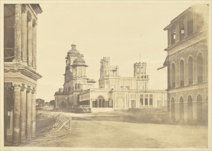 Bara Chattar Manzil and Farhat Bakhsh, Lucknow; Lucknow, India; about 1863 - 1887; Albumen silver print